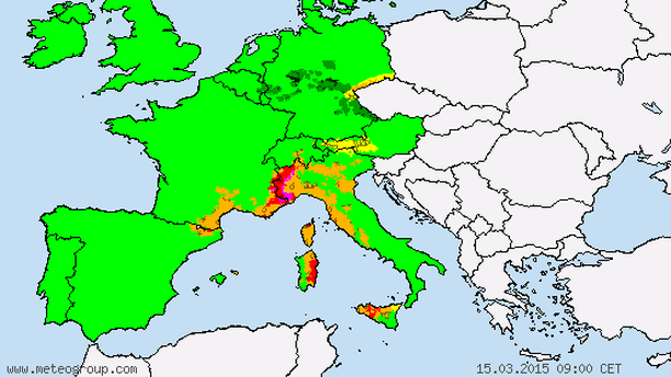 Unwetterwarnungen Europa MeteoGroup Unwetterzentralen