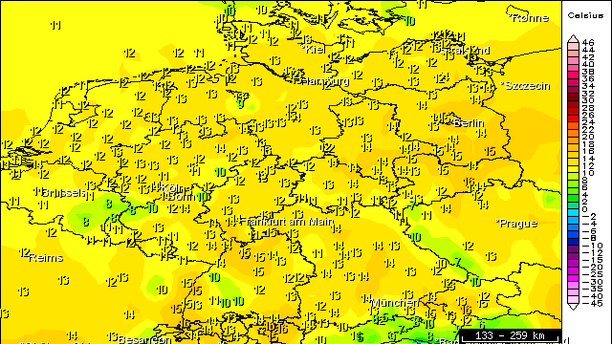 Höchsttemperaturen 13.12.2000