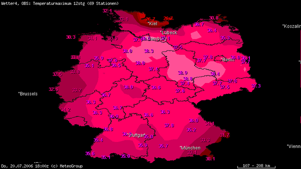 Höchstwerte 20.07.2006
