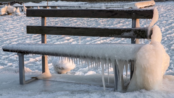 Gefrorene Bank an der Ostsee, 06.01.16