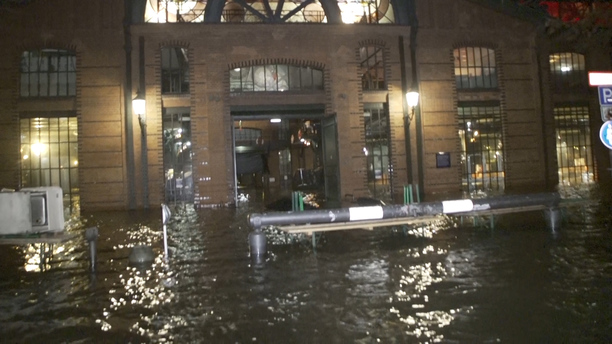 Sturmflut Fischmarkt Hamburg Dezember 2016