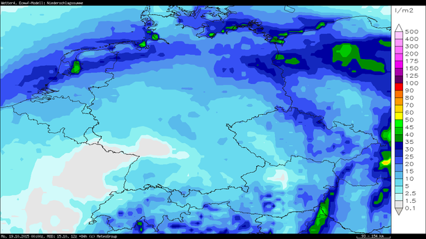 Der Regen vom Wochenende 