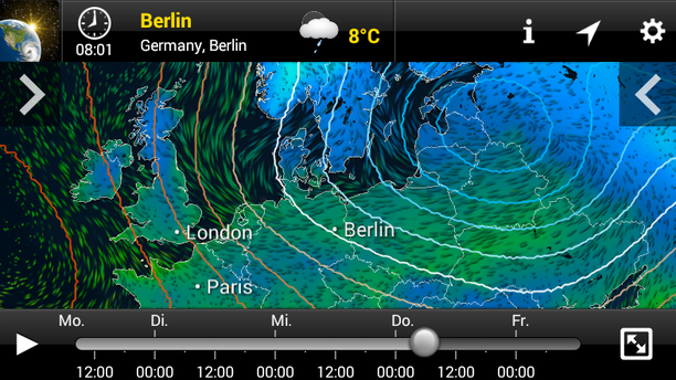 MeteoEarth App Donnerstag, 25.12.14