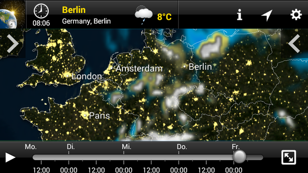 MeteoEarth App Nacht zum 26.12.14