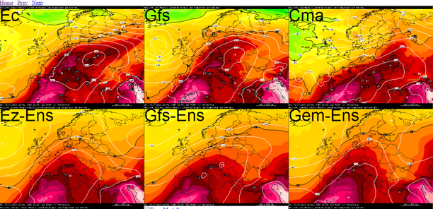 Modellvergleich 850 hPa Temperatur 02.07.15 12z