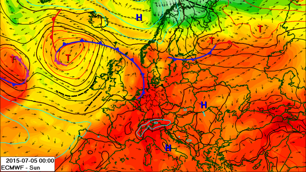Wetterlage Nacht zum Sonntag