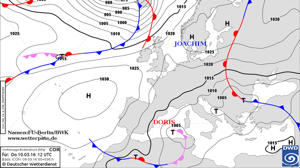 Wetterpate Bodendruckkarte