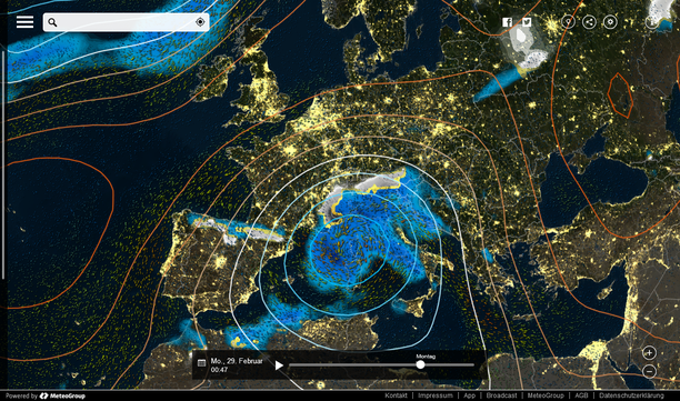 MeteoEarth.com Tief ZISSY