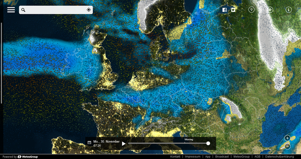 MeteoEarth.com Windstream Niederschlag