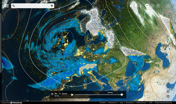 Niederschlag Europa MeteoEarth.com