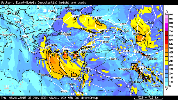 ECMWF Böen Donnerstag 06 UTC