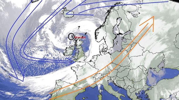 Satelittenbild Sturmtief HERMANN 15.01.15