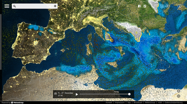 MeteoEarth.com Unwetter Mittelmeer