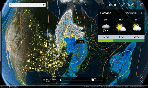Sturmtief Nordosten USA 11.01.16