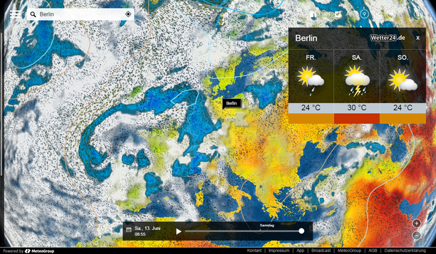 MeteoEarth.com Samstagmorgen