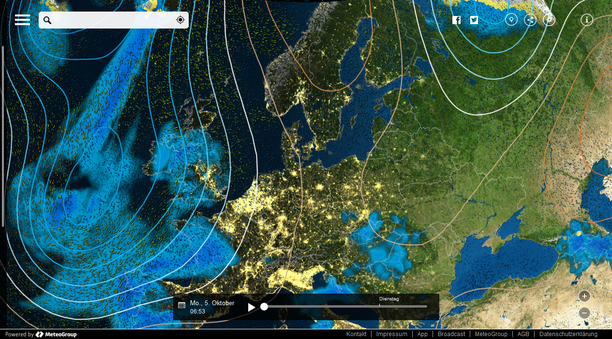 MeteoEarth.com Wetterlage Montag