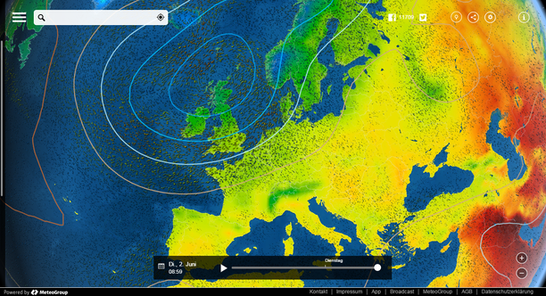 Wetter Dienstag MeteoEarth.com