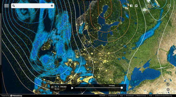 Wetterlage Dienstagmorgen