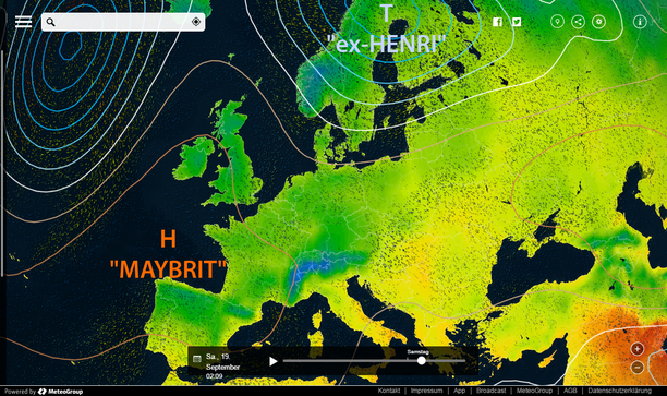 Wetterlage Europa MeteoEarth.com