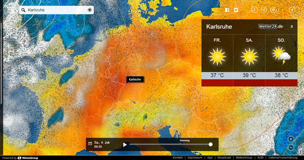 Wetterlage Samstagmorgen