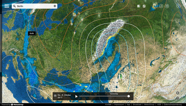 MeteoEarth.com Schneesturm
