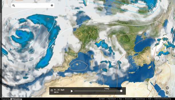 MeteoEarth.com Wolken und Regen