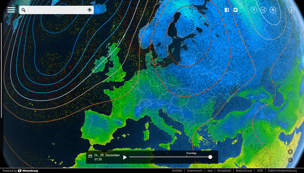 Wetterlage Dienstagmorgen