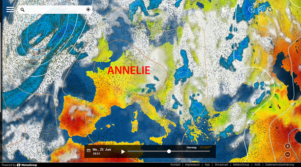 Wetterlage Montag