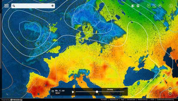 Wetter Montagabend MeteoEarth.com