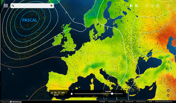 Wetterlage Europa MeteoEarth.com