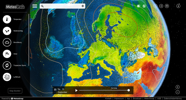 Wetterlage Samstag 12.09.15