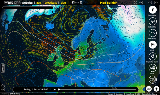 Wetterlage 02.01.14 MeteoEarth.com