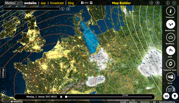 Wetter aktuell mit MeteoEarth.com