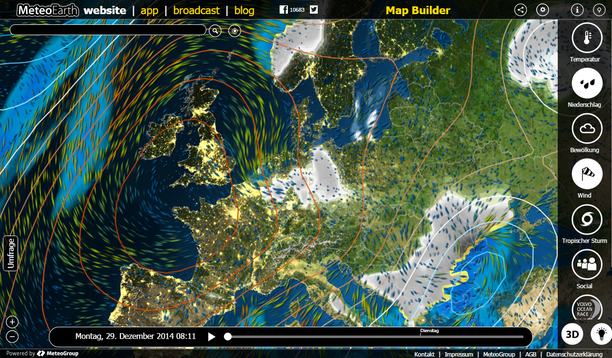 MeteoEarth.com Schnee 29.12.2014