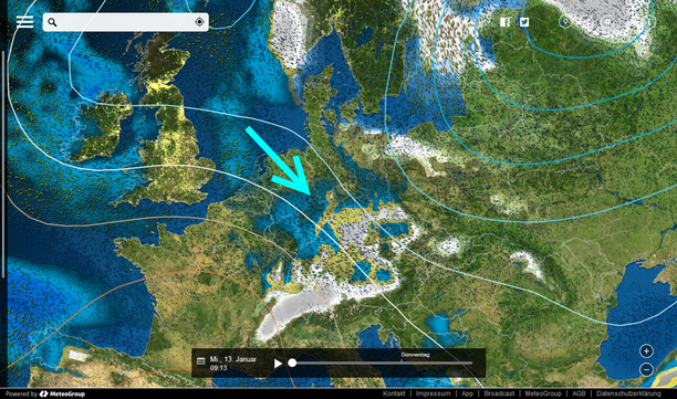 Wetterlage MeteoEarth