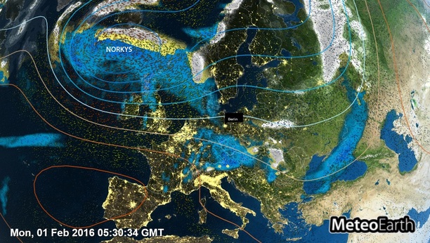 Wetterlage Montag MeteoEarth.com