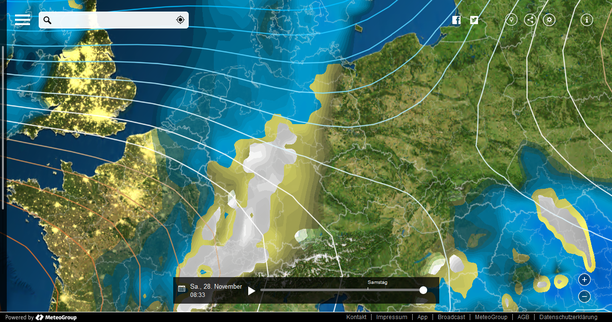 Niederschlag mit MeteoEarth.com