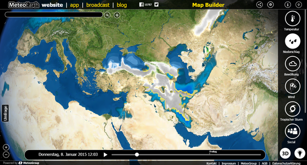 MeteoEarth.com Niederschlag Mittlerer Osten