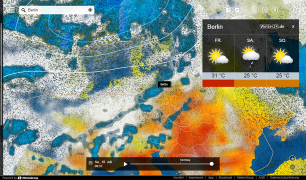 Wetter Samstag MeteoEarth.com