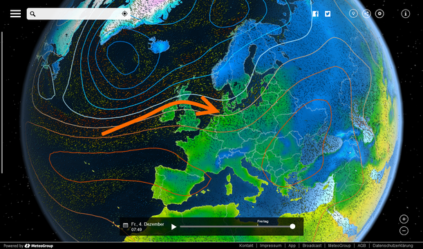 Milde Witterung, MeteoEarth.com