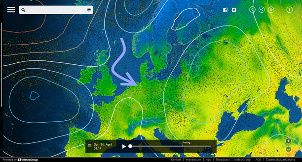 MeteoEarth.com Wetterlage 14.04.16