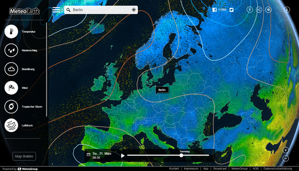 Wetterlage MeteoEarth