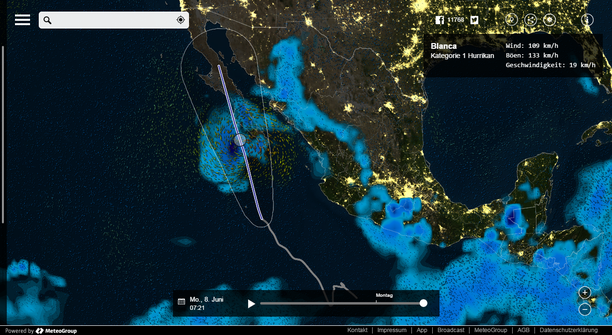 Hurricane BLANCA - StormTracker MeteoEarth.com