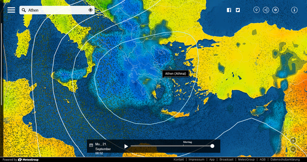 Unwetter Griechenland MeteoEarth.com