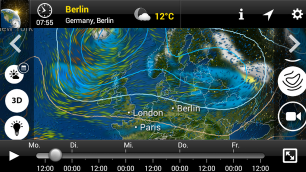 Wetterlage Montag