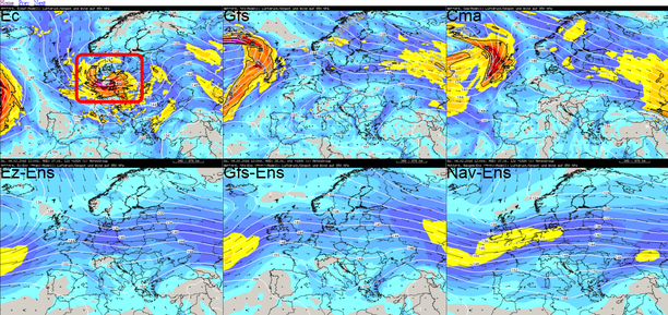 Orkanböen Weiberfastnacht 2016 ECMWF