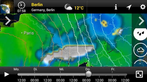 Regen und Schnee, Nacht zu Donnerstag (MeteoEarth)