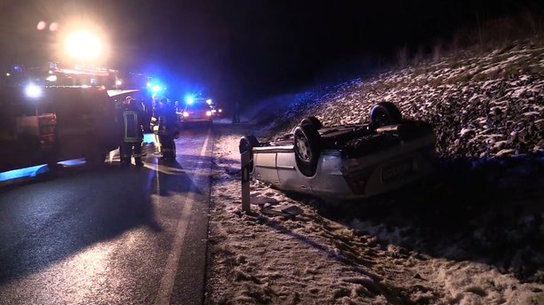 Glätte, Unfall, Ostsachsen