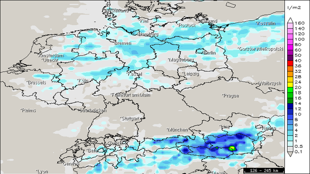 Niederschlagsprognose ECMWF 6-stündig bis 30.05.15 18 UTC