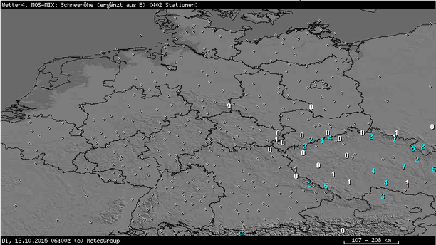 Schneehöhe 13.10.15 6 UTC